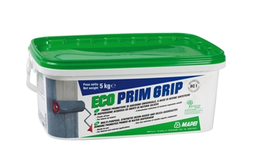 Gulvprimer Mapei Eco Prim Grip Plus 5 kg. Brugsklar gulv primer til indendørs og udendørs brug på gulve og vægge.